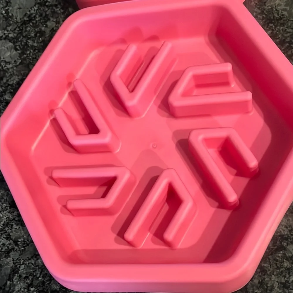 Pink slow feeders for dogs